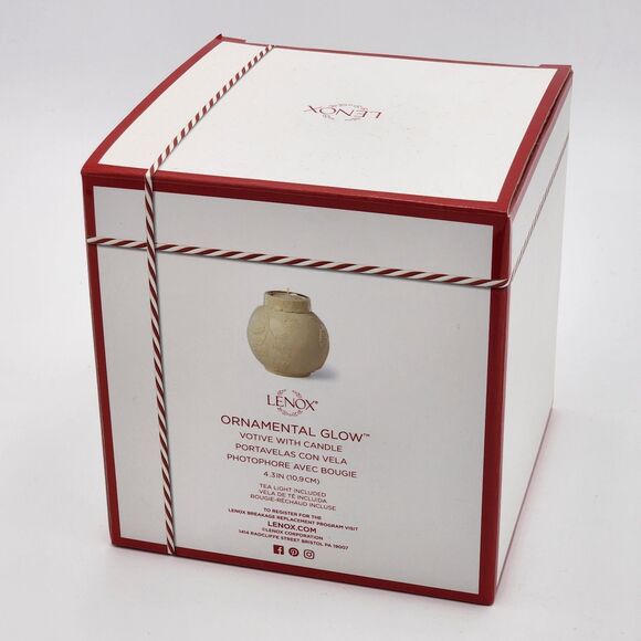 Lenox Pine Tree Ornamental Glow Votive with Tea Light Candle BNIB - Picture 2 of 3